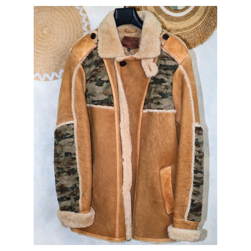 Veste aviateur militaire agneau retourné - T50 homme Archives Paris