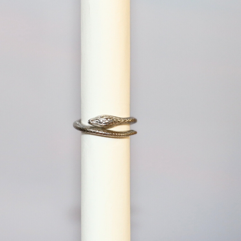 bague serpent laiton argenté imaï - mini