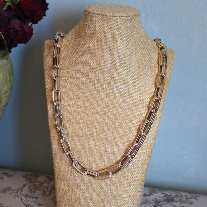 collier collection cadenas, laiton argenté - Imaï